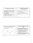 1 Irreversible Enzyme Inhibition Affinity labels for studying enzyme