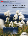 Contaminants in Canada`s North: Summary for Policy Makers