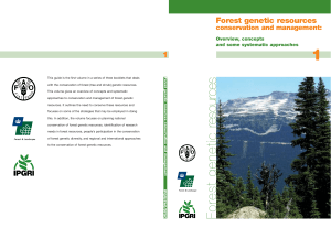 Forest genetic resources conservation and management
