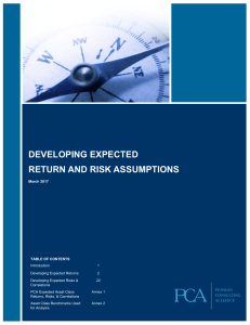 developing expected return and risk assumptions