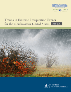 Trends in Extreme Precipitation Events for the Northeastern United