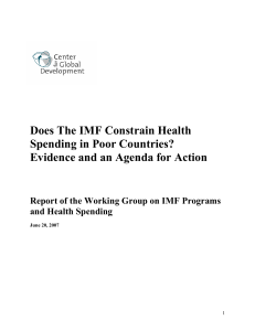 Does The IMF Constrain Health Spending in Poor Countries