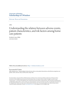 Understanding the relation between adverse events, patient