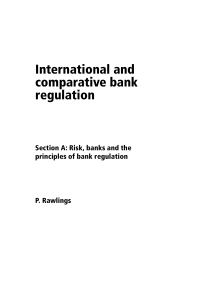 International and comparative bank regulation