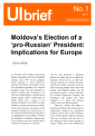Moldova`s Election of a `pro-Russian` President: Implications for