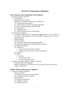 Overview of Insurance Companies