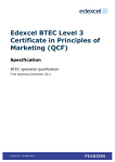 Principles of Marketing and Evaluation - Edexcel