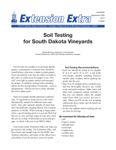 Soil Testing for South Dakota Vineyards