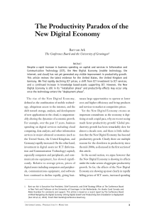 The Productivity Paradox of the New Digital Economy