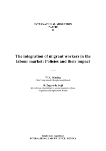 The integration of migrant workers in the labour market