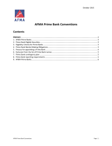 AFMA Prime Bank Conventions - The Australian Financial Markets