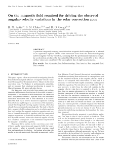 On the magnetic field required for driving the observed angular