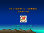 Strategic Management 6e. - Hitt, Hoskisson, and Ireland