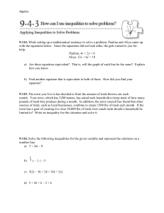 Algebra 9-114. While setting up a mathematical sentence to solve a