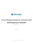 Manual Installation Guide for Microsoft Exchange Server