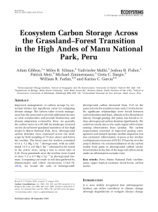 Ecosystem Carbon Storage Across the Grassland–Forest Transition