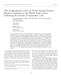 The longitudinal course of PTSD among disaster workers deployed