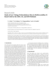 Study of Low Voltage Prebreakdown Sites in Multicrystalline Si