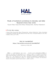 Study of statistical correlations in intraday and daily financial