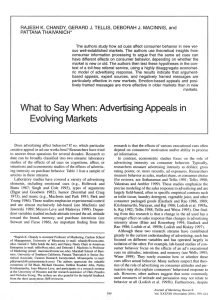 What to Say When: Advertising Appeals in Evolving Markets