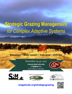 Strategic grazing management - Society For Range Management