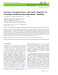 Quantum Entanglement and Information Quantifier for Correlated
