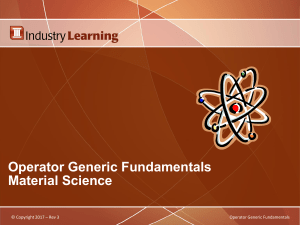Operator Generic Fundamentals Material Science