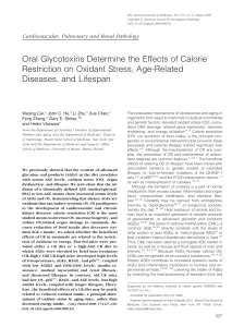 Oral Glycotoxins Determine the Effects of Calorie Restriction on