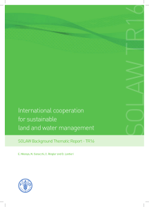 International cooperation for sustainable land and water management
