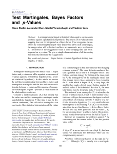 Test Martingales, Bayes Factors and p-Values