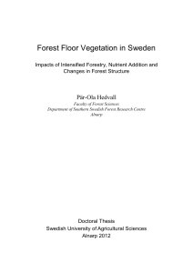 Forest Floor Vegetation in Sweden - Epsilon Open Archive