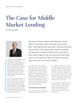 The Case for Middle Market Lending