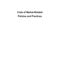 Code of Market-Related Policies and Practices