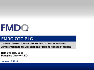 FMDQ OTC Plc - Association of Issuing Houses of Nigeria