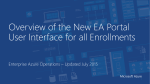 Overview of the New EA Portal User Interface for all Enrollments