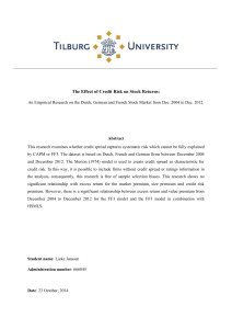 The Effect of Credit Risk on Stock Returns