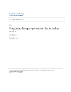 Forecasting the equity premium in the Australian market