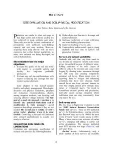 Site evaluation and soil physical modification