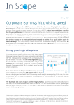 Corporate earnings hit cruising speed