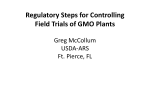 Regulatory Steps for Controlling Field Trials of GMO Plants