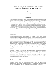 capital flows, exchange rates and growth: evidence from