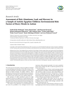 Assessment of Hair Aluminum, Lead, and Mercury in a Sample of