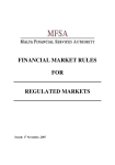 financial market rules for regulated markets