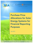 Purchase Price Allocations for Solar Energy Systems