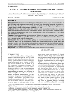 The Effect of Urban Fuel Stations on Soil Contamination with