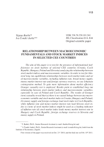 RELATIONSHIP BETWEEN MACROECONOMIC FUNDAMENTALS