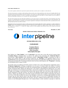 INTER PIPELINE LTD. $3,000,000,000 Common Shares Preferred