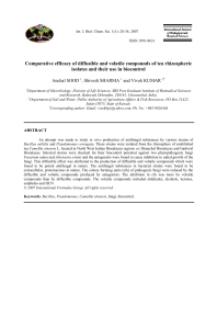 Comparative efficacy of diffusible and volatile compounds of tea