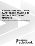 block trading in today`s electronic markets