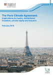 The Paris Climate Agreement: Implications for international banks